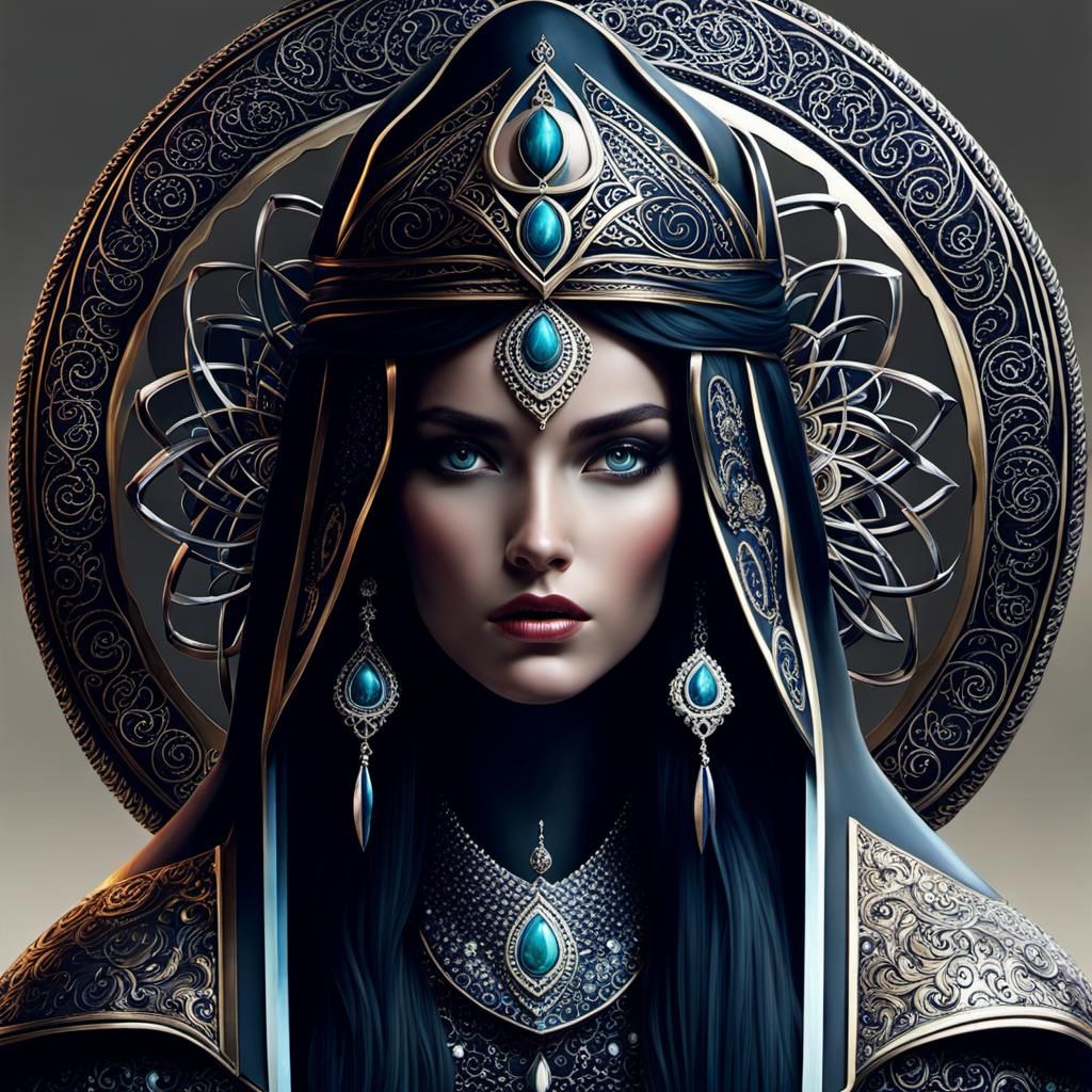 Intricate Soothsayer Portrait, Digital Masterpiece