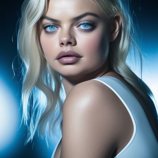 Samara Weaving as Mr. Freeze: Professional Portrait