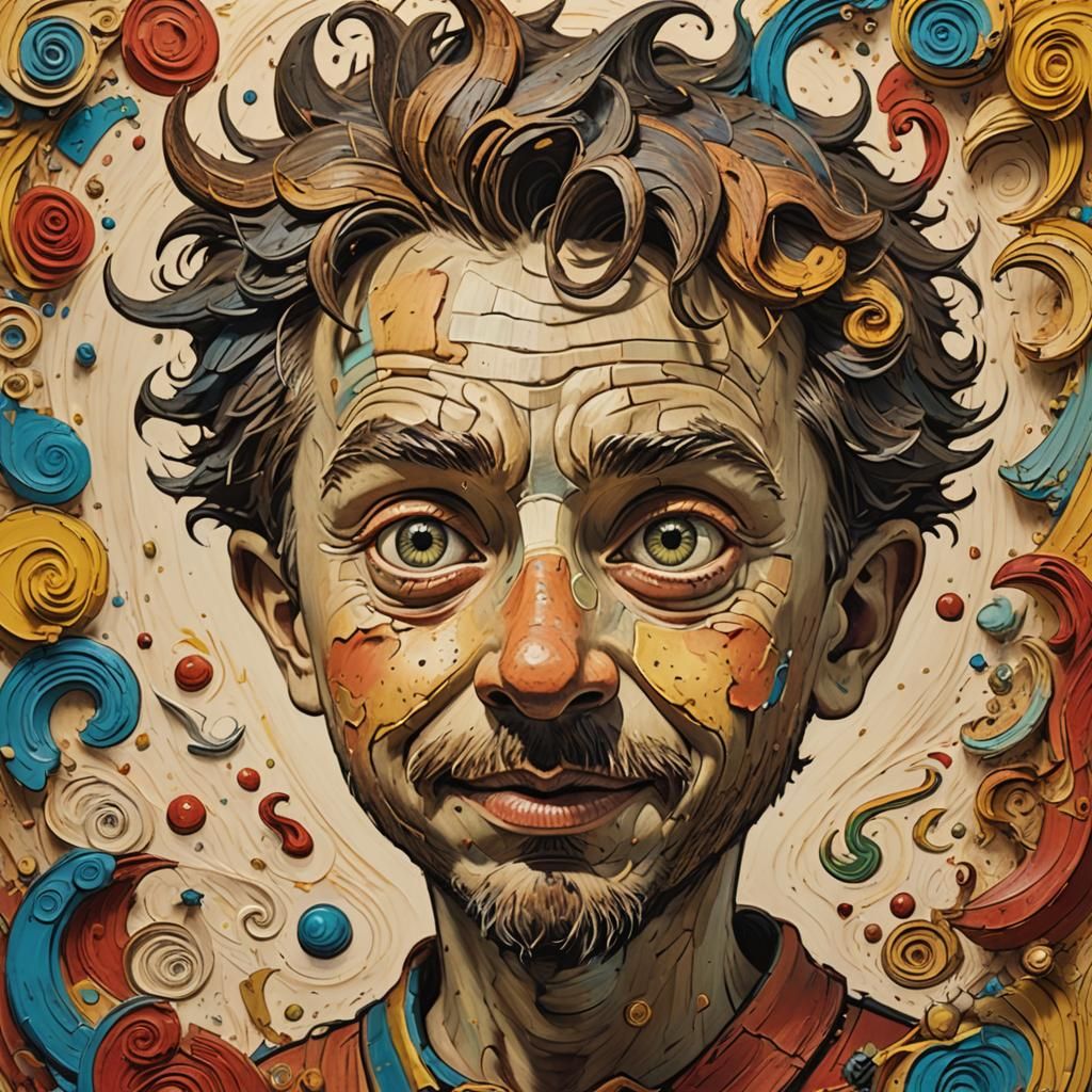 Surreal Composition with Eclipse and Happy Cat