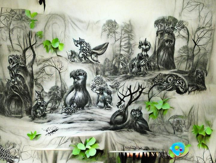 Anthropomorphic Animals in Art Nouveau Woodland