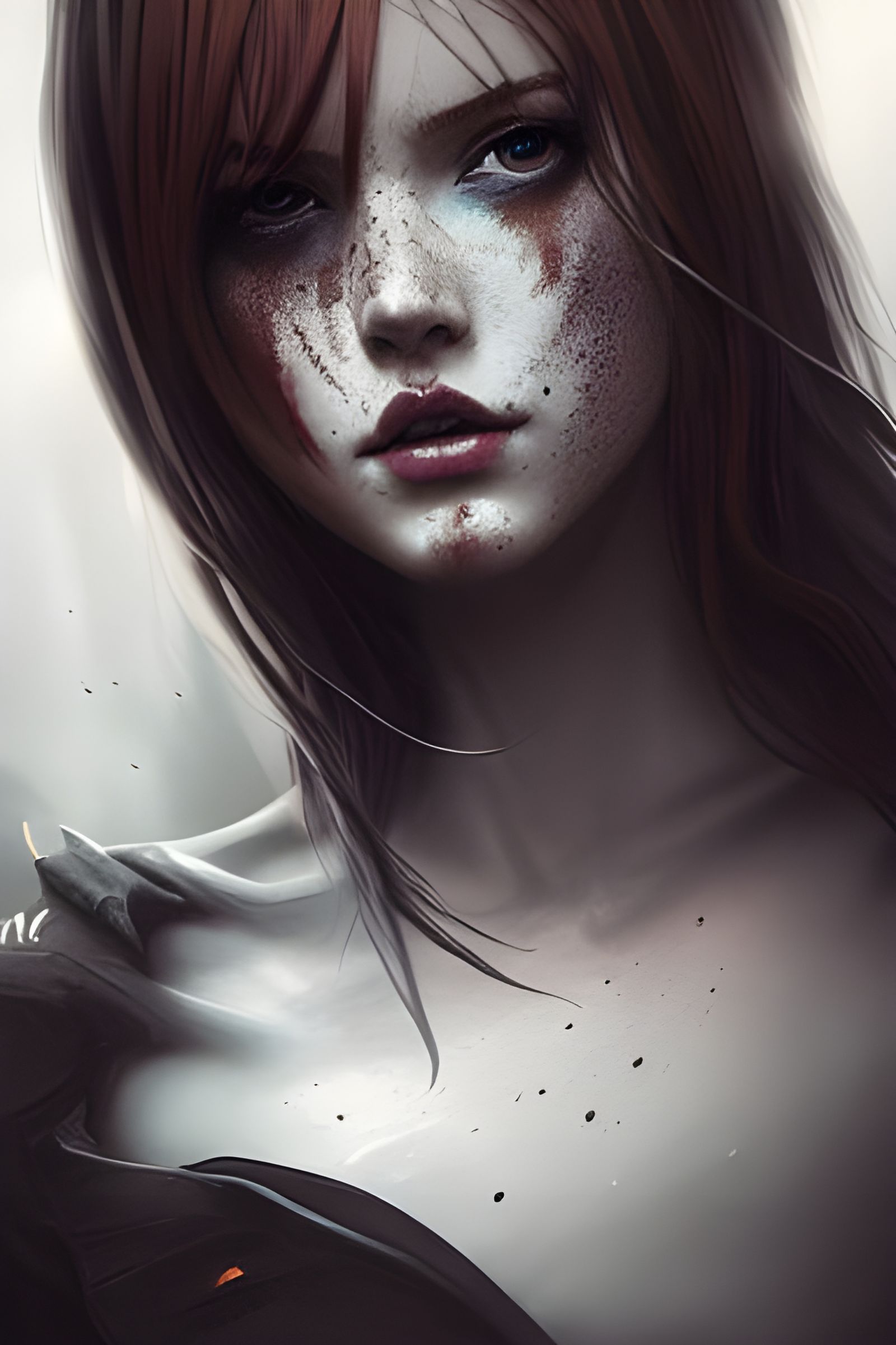 Redhead Goddess Portrait in Hyper-Realistic Style