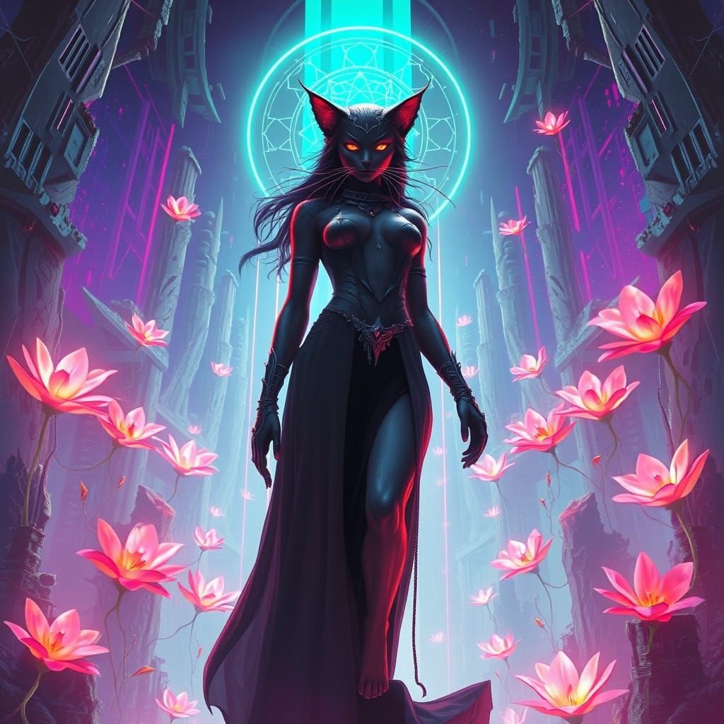 Nyma's Ascension: Neon Jungle and Data-Lilies