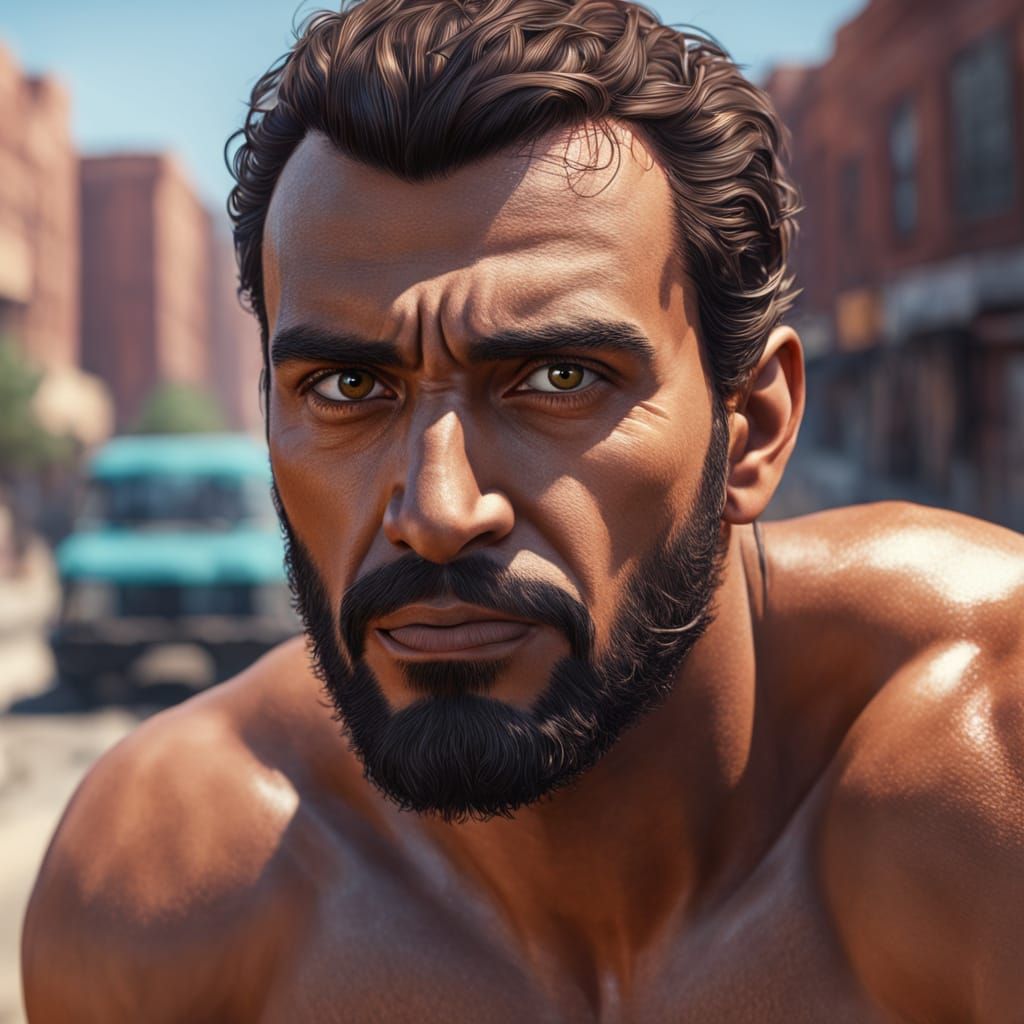 Romantic Portrait of Middle Eastern Man in Golden Light