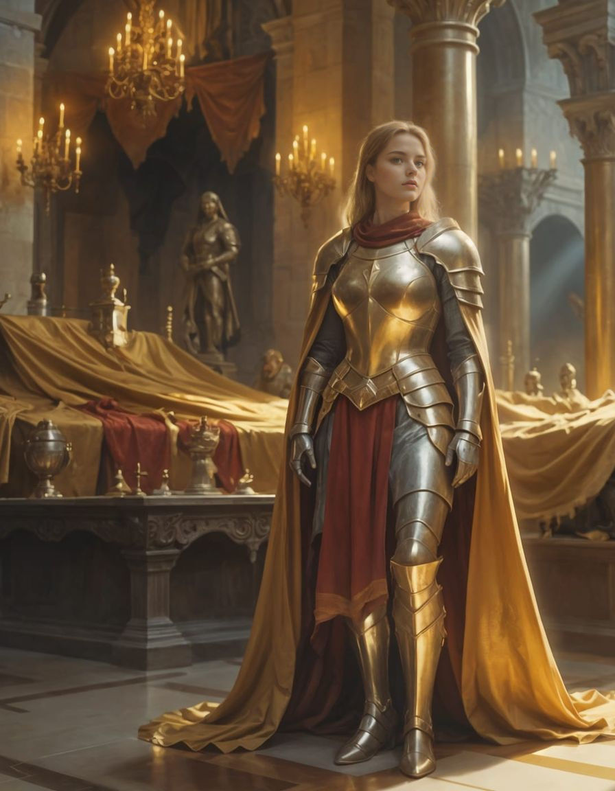Noble Female Knight in Shining Armor