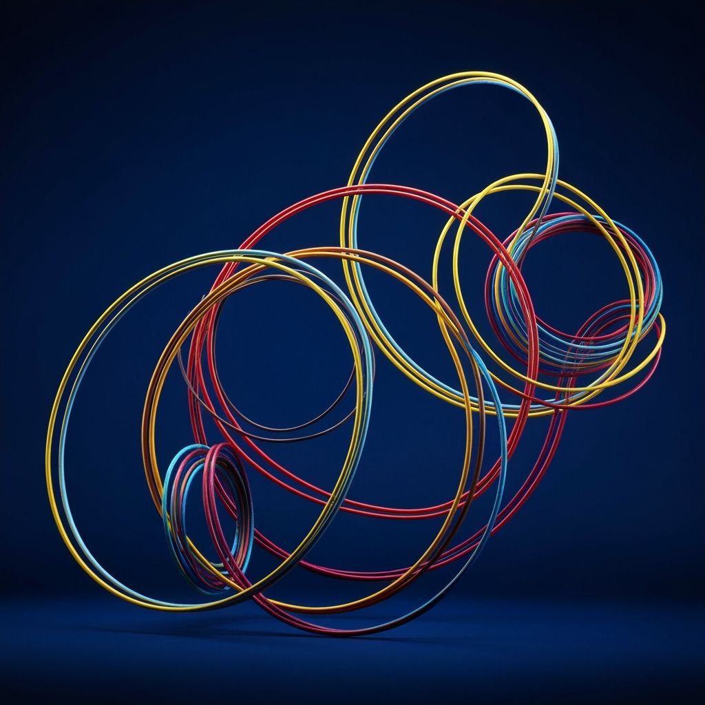 Dynamic Wire Sculpture in Kinetic Art Style