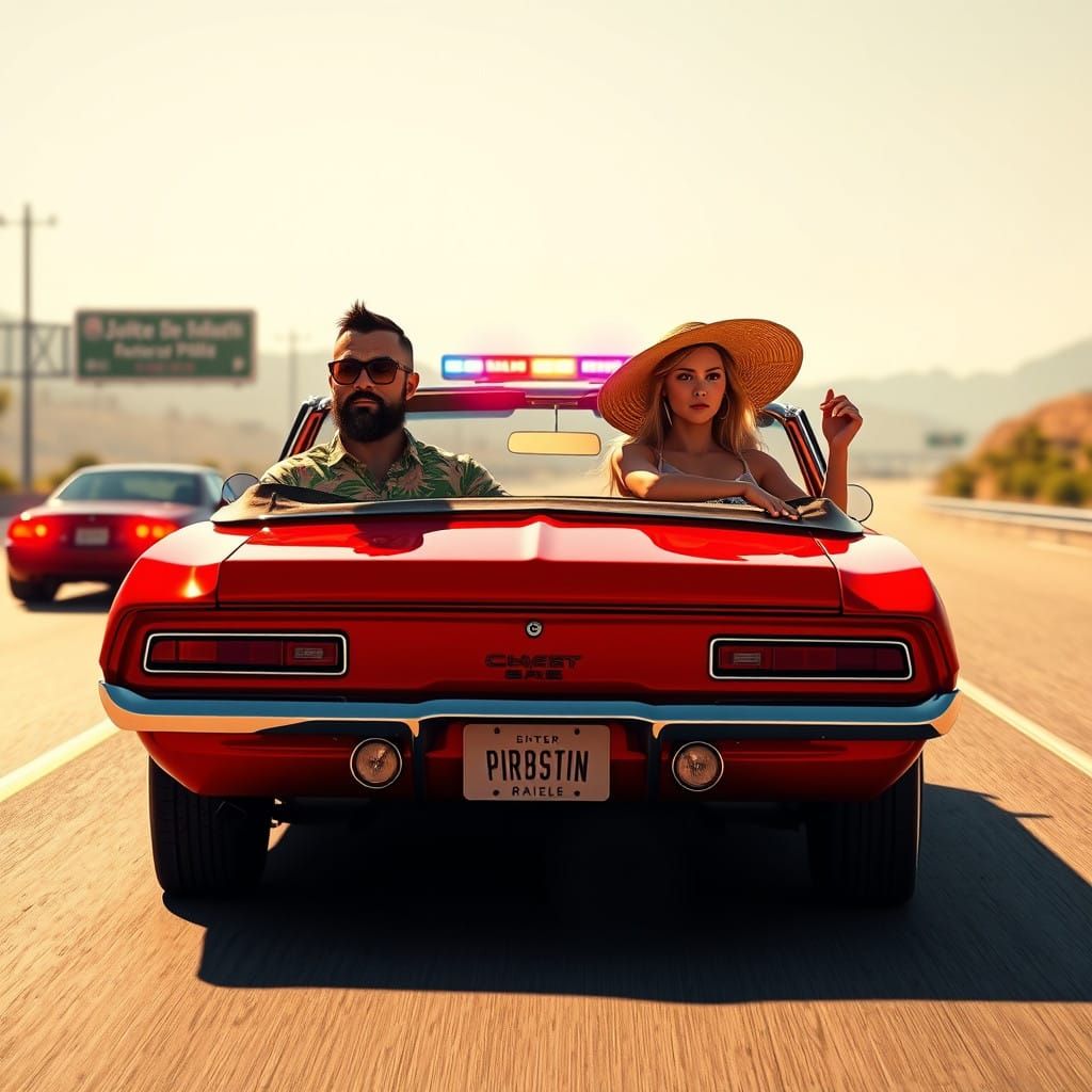 Cruising the Freeway Under Golden Light