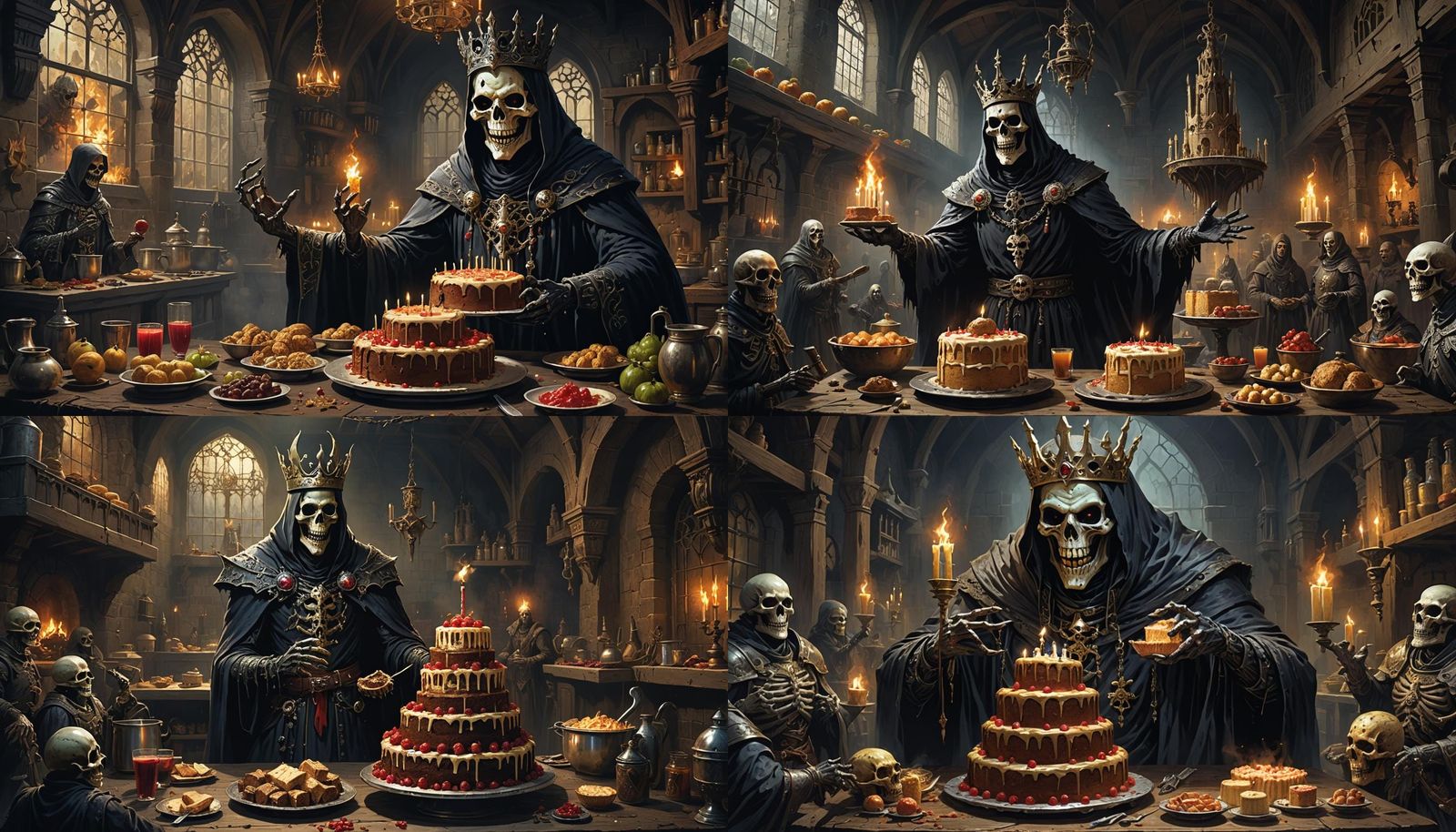 Smiling Lich Summons a Giant Human Cake