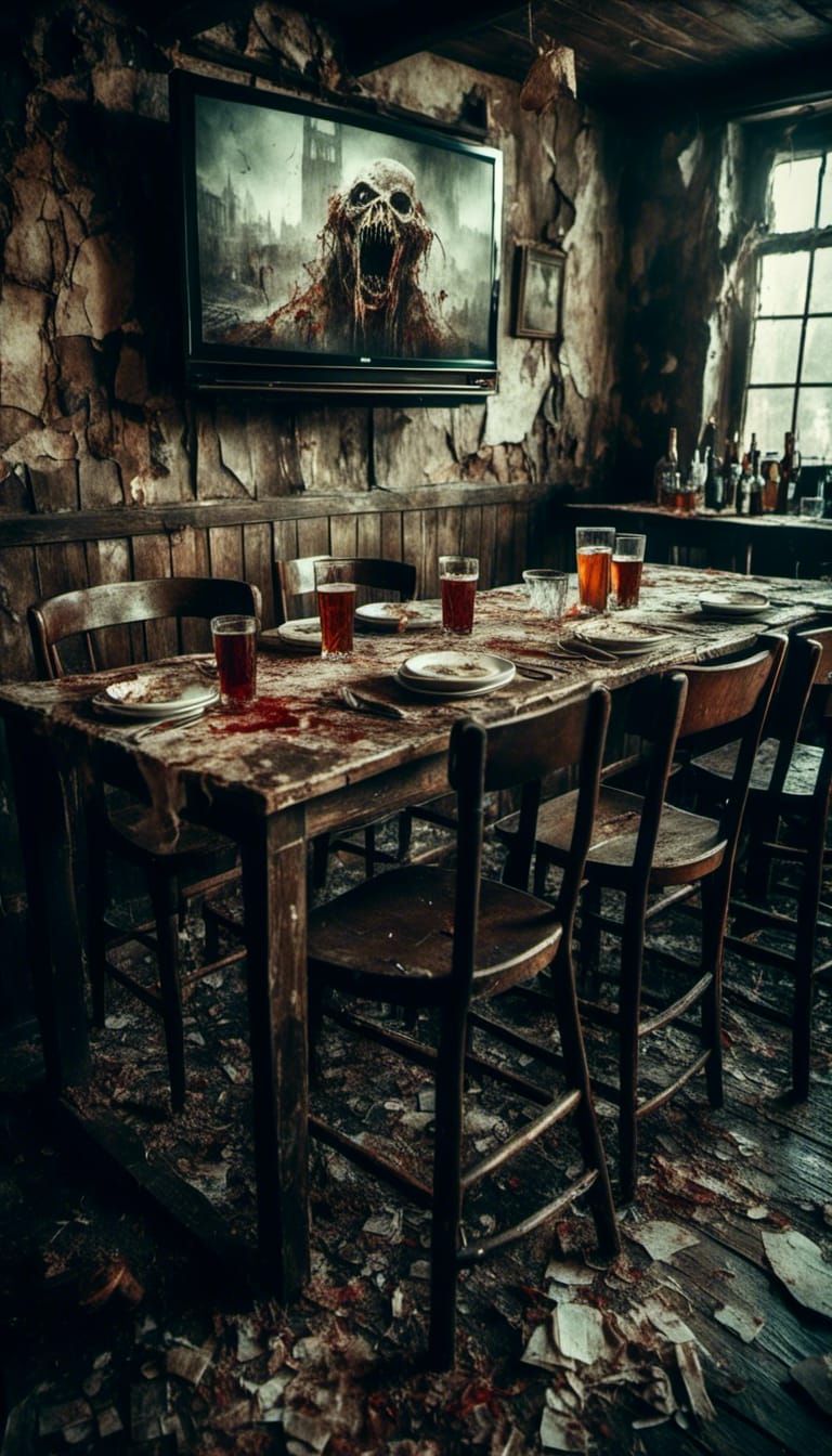 Macabre Soccer Match Broadcast in Pub