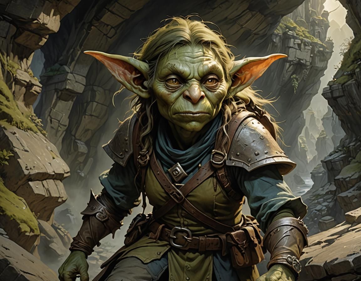 Female Goblin adventurer, D&D