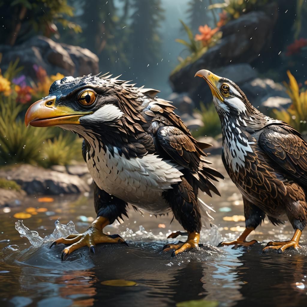 Hyperrealistic Hybrid Creature in Dark Fantasy Style