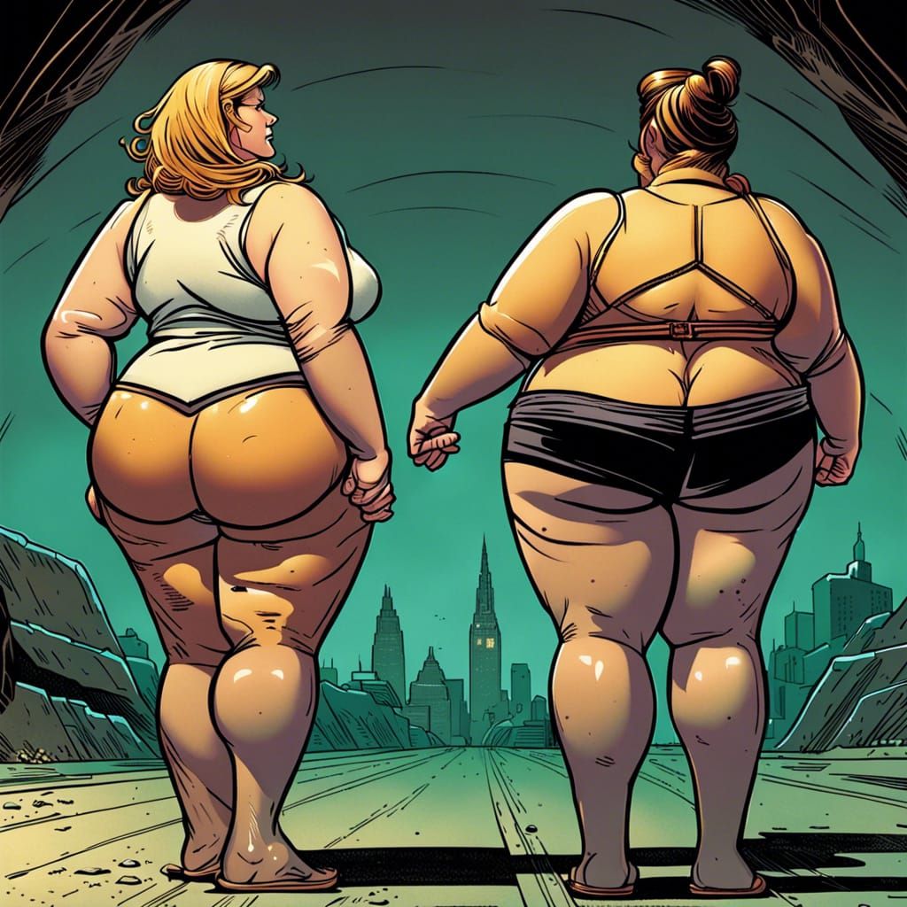 Comic Book Art: Contrasting Women Back-to-Back