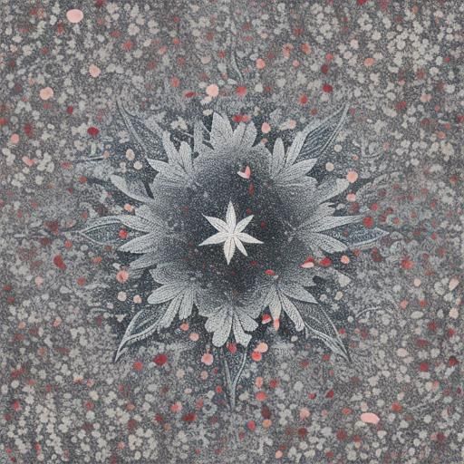 Detailed Matte Painting of Stars and Flowers