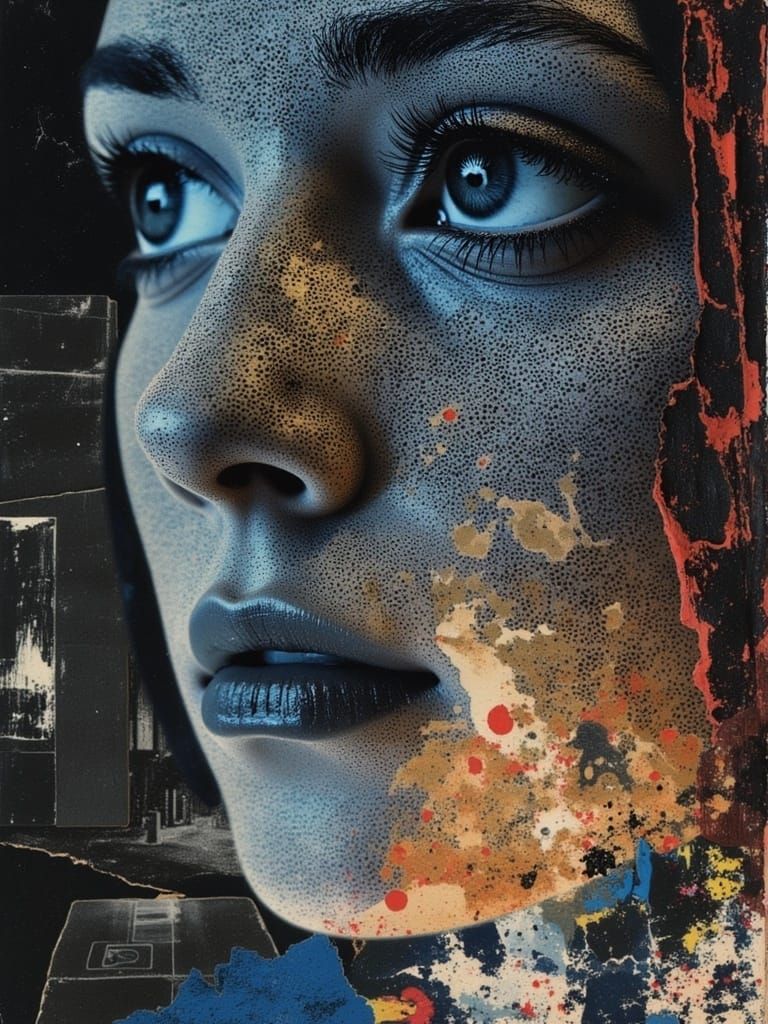 Bohemian Couple in German Expressionism Style