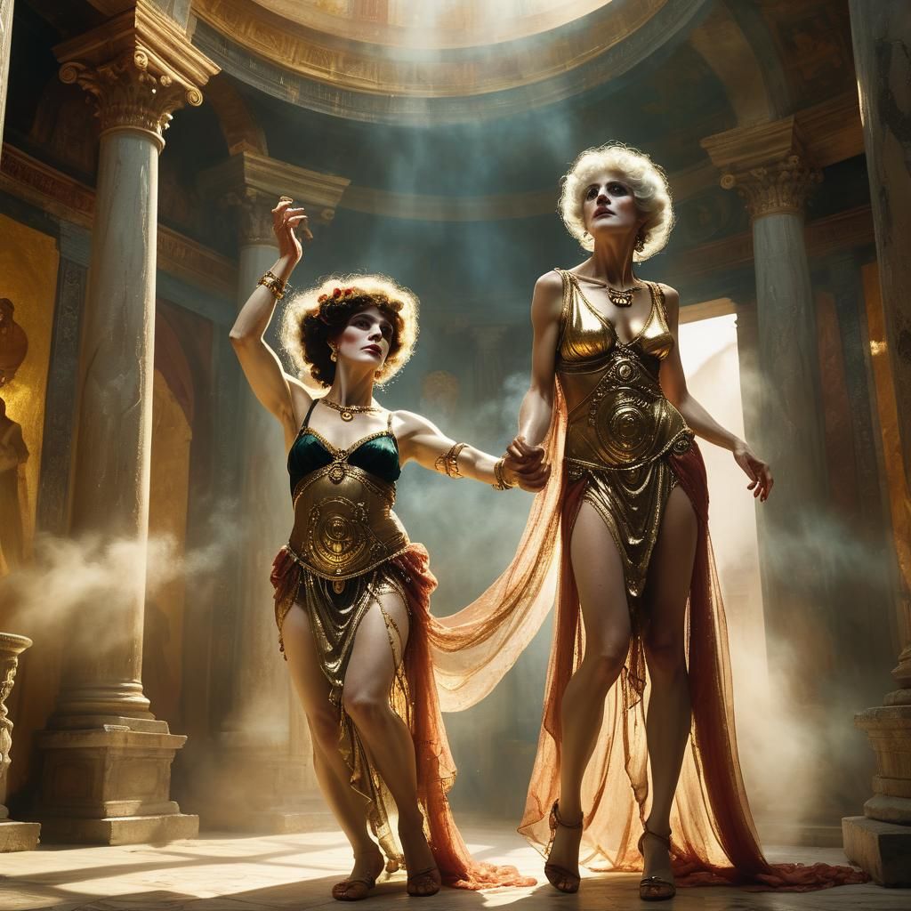 Transvestite as Messalina in Brothel, Neoclassical Art