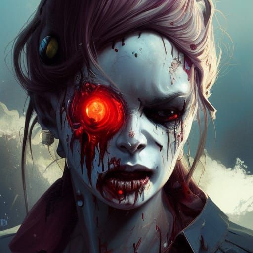 3D Cyborg Zombie Portrait in Unreal Engine 5