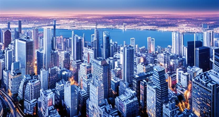 Gigantic Cityscape with Towering Skyscrapers
