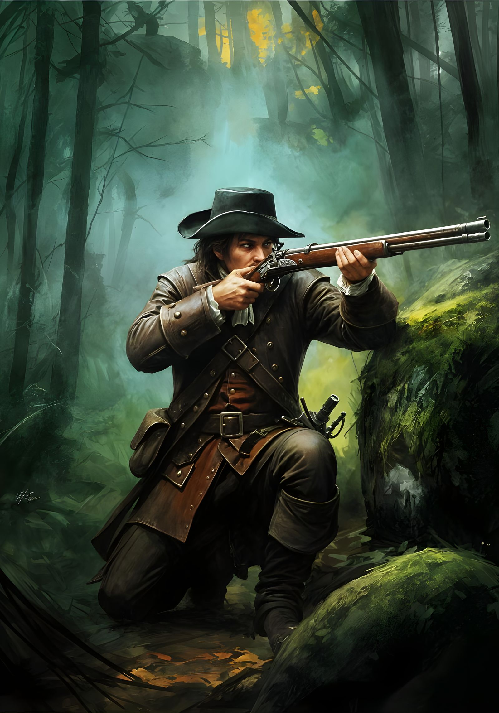 Rogue Highwayman II in Dark, Expressive Ink Style