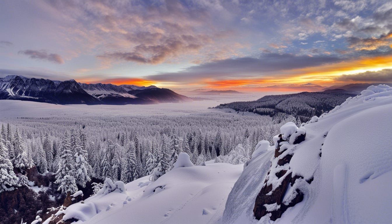 Abstract Fire and Ice Composition