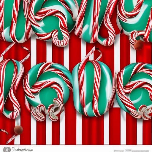 Whimsical Candyland Train with Candy Cane Decorations