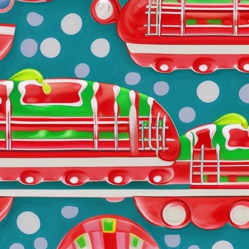 Candy Cane Train in Candyland Wonderland