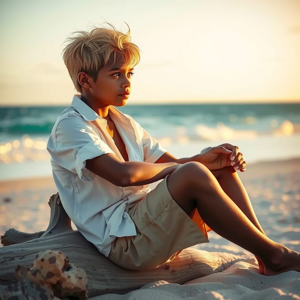 Vibrant Aussie Surfer in Turquoise Paradise
