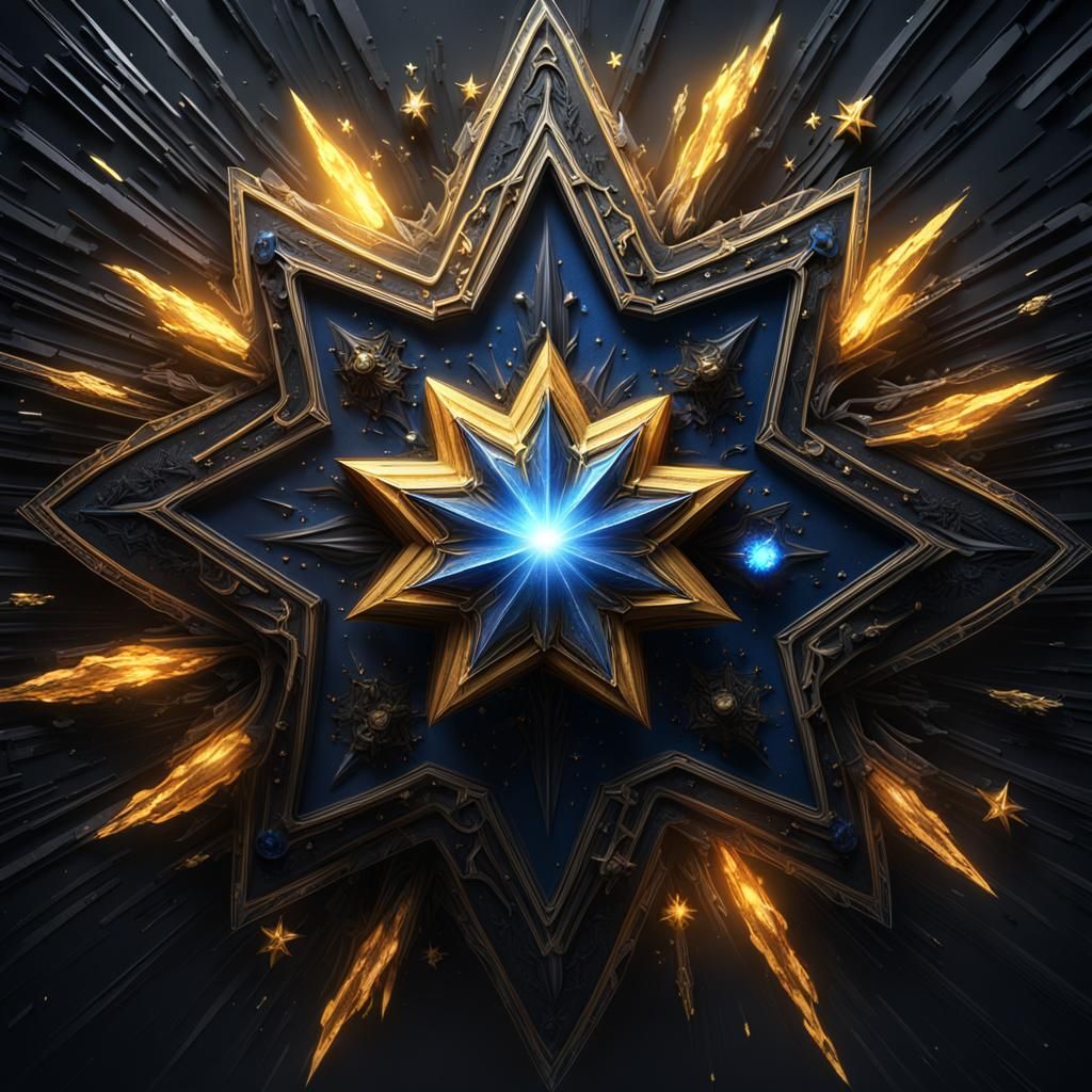 Brilliant Star on Black: Digital Matte Painting