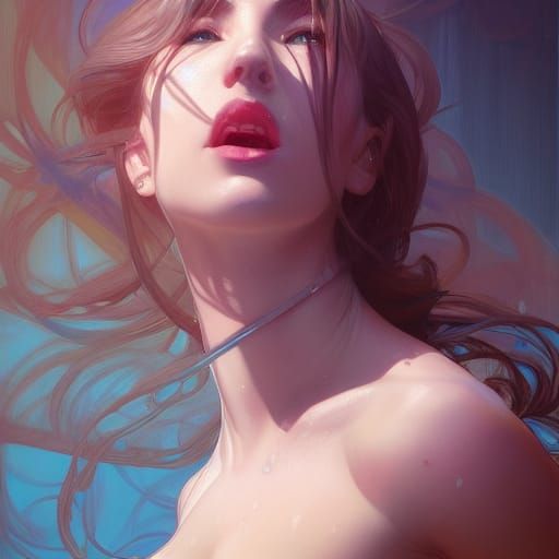 Detailed Portrait of a Pole Dancer in Digital Art