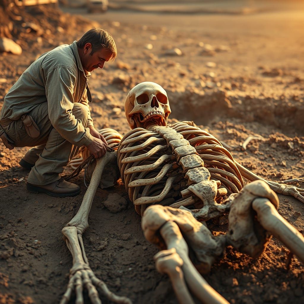 Archaeologists Uncover Ancient Giant Skeleton in Earthly Ter...