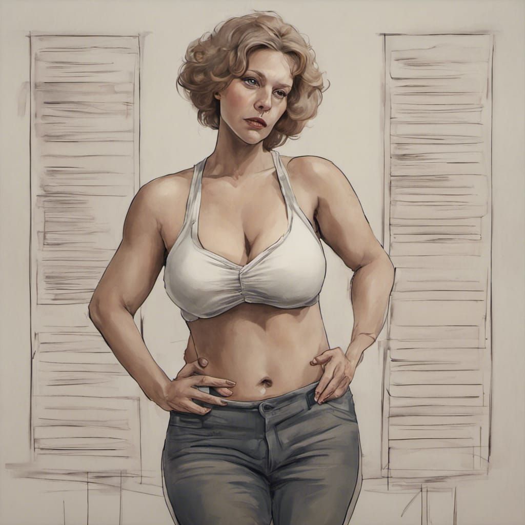 Woman with Bloated Belly: A Study in Exaggeration