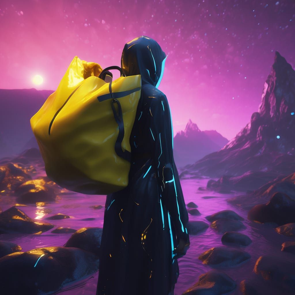 Bioluminescent Slime Creature with Bag of Holding