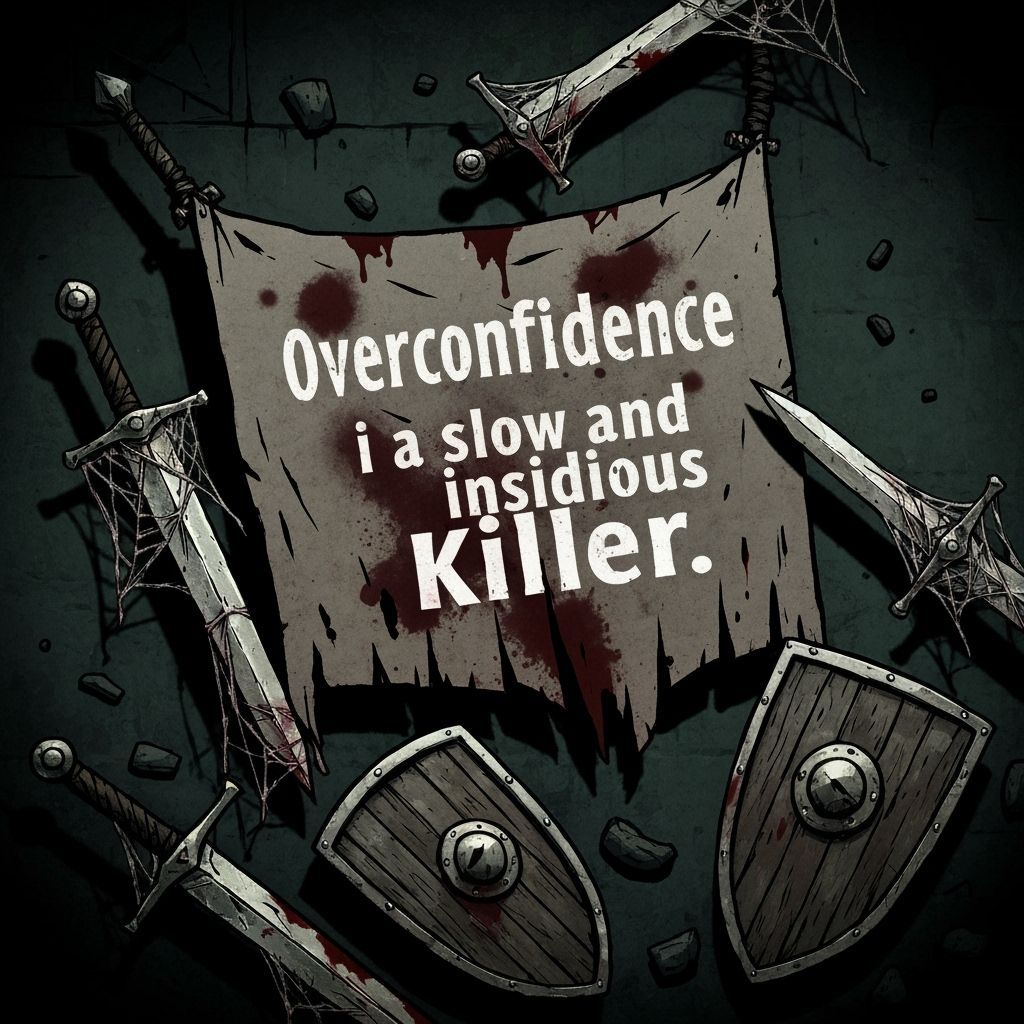 Darkest Dungeon “overconfidence is a slow and insidious kill...