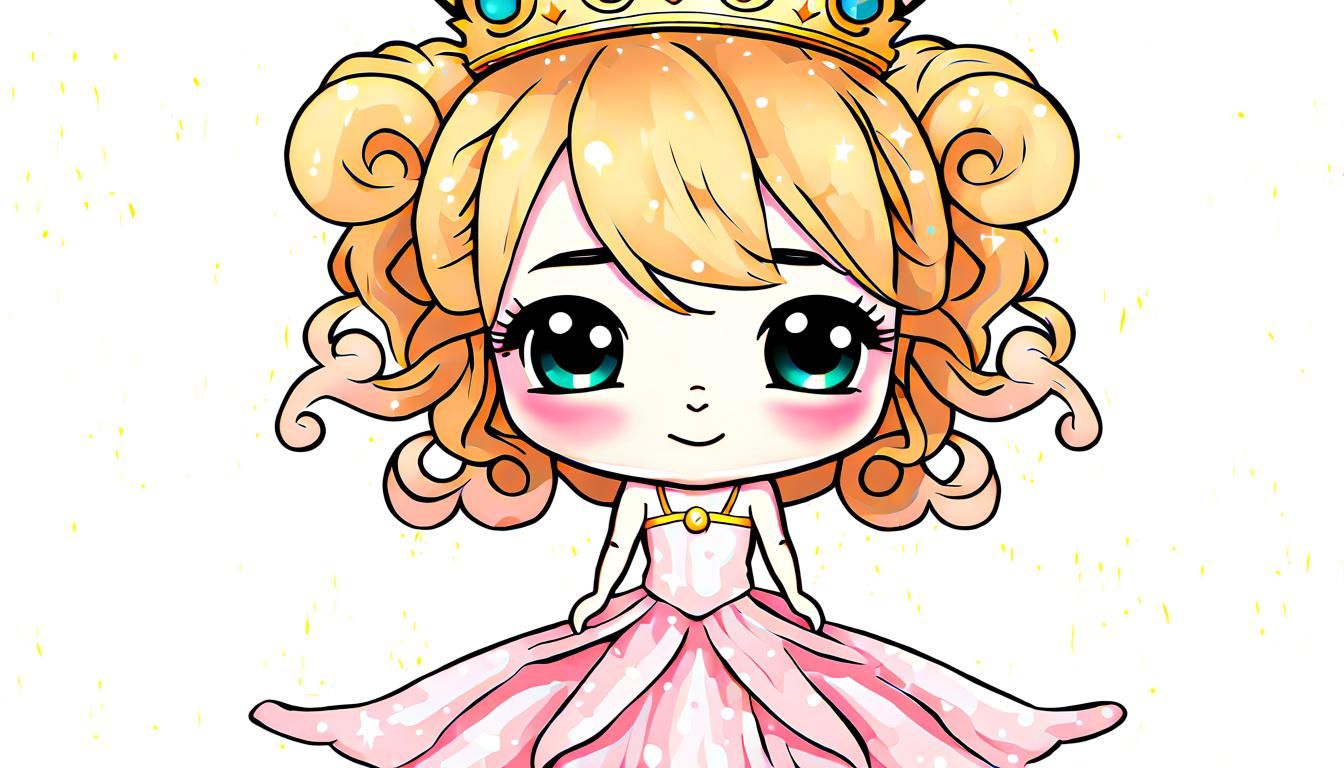 Chibi Princess with Kawaii Crown