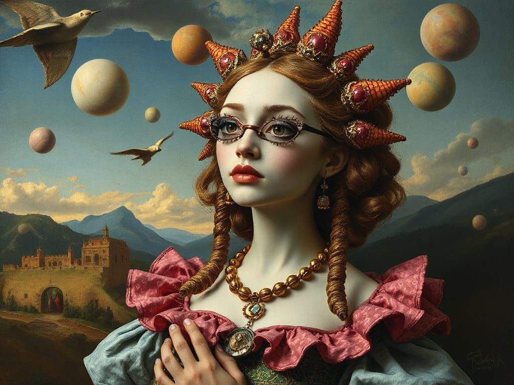 Surreal Goddess in Dreamlike, Eclectic Style