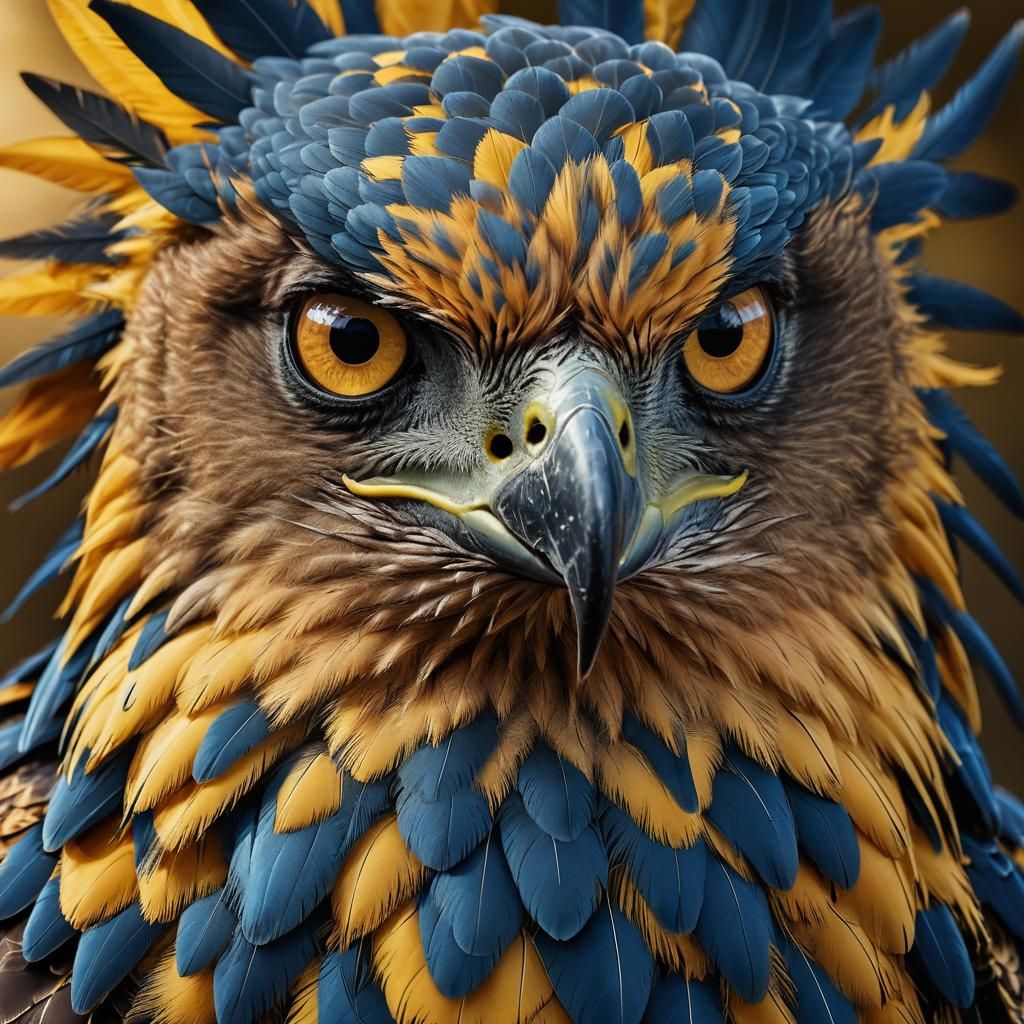 Surreal Wildlife Portrait in Golden Light