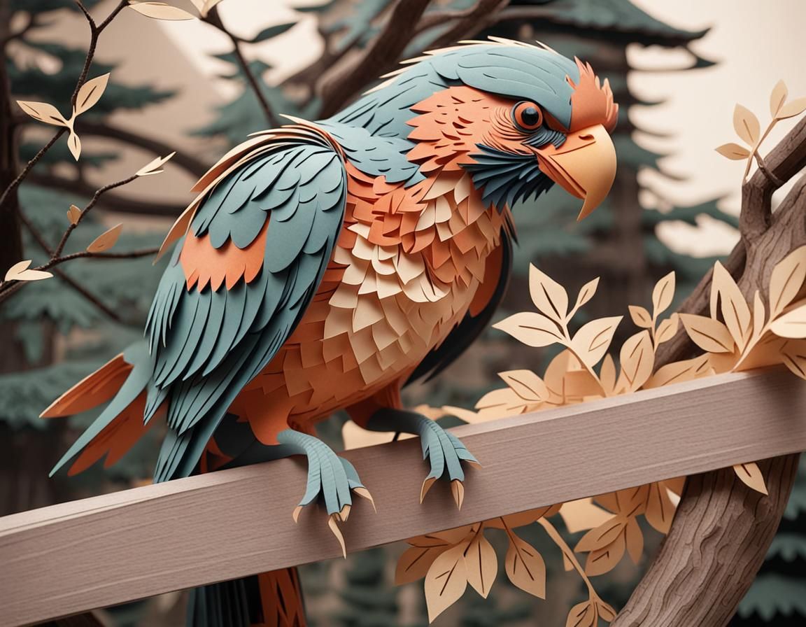 AI Image of Intricate Kirigami Paper Art