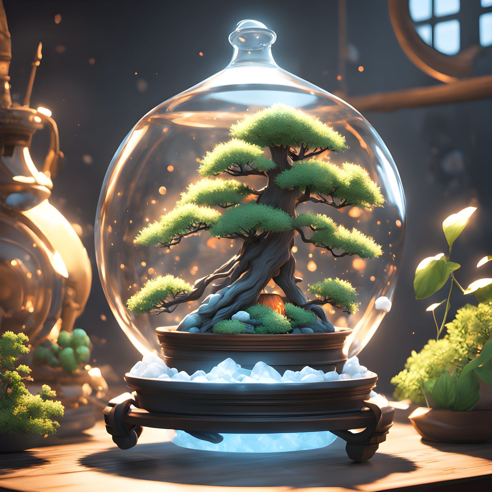 Elf: Serene Gardener and Fierce Warrior in Anime Style