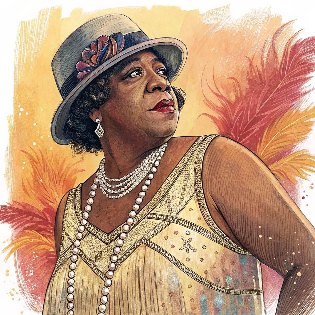 Ma Rainey Portrait in 1920s Jazz Style