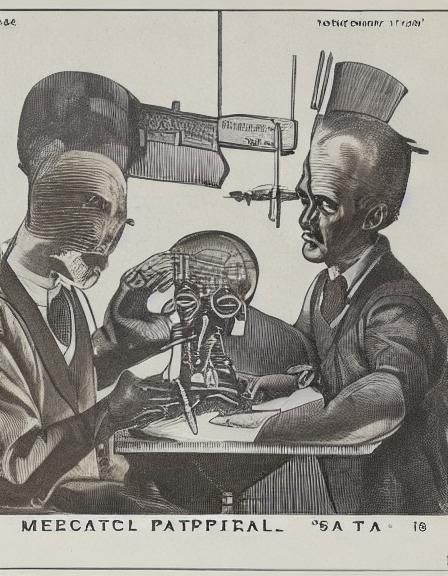 Vintage Medical Illustration: Finger Amputation Surgery