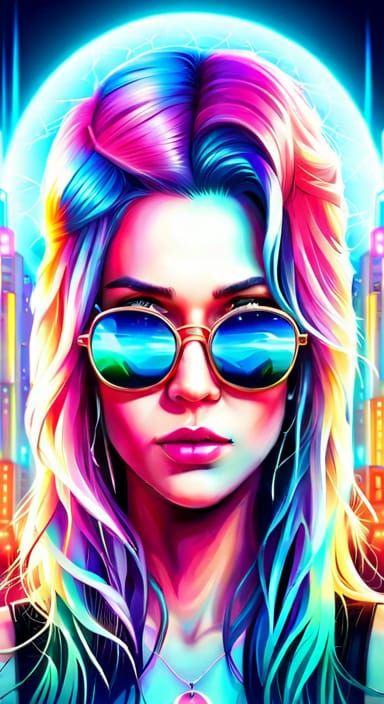 Viruspunk Hippiegoth in a Chemically-Affected City