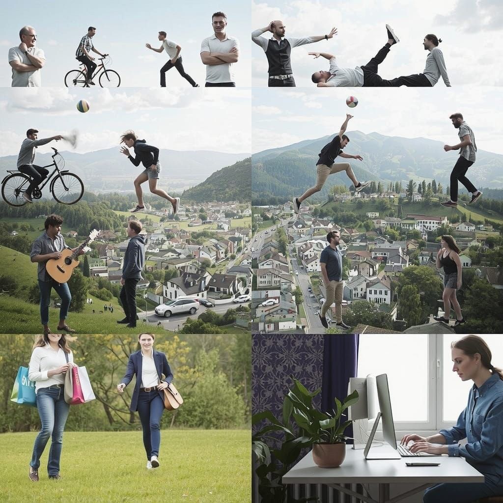 Double Exposure: Village Life vs. Booming City