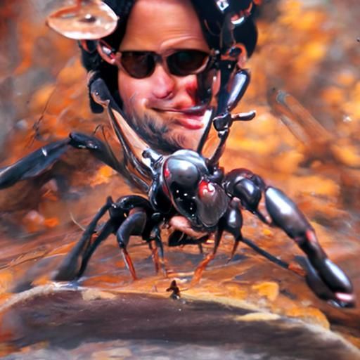 Paul Rudd's Metamorphosis into an Ant, Oil Painting