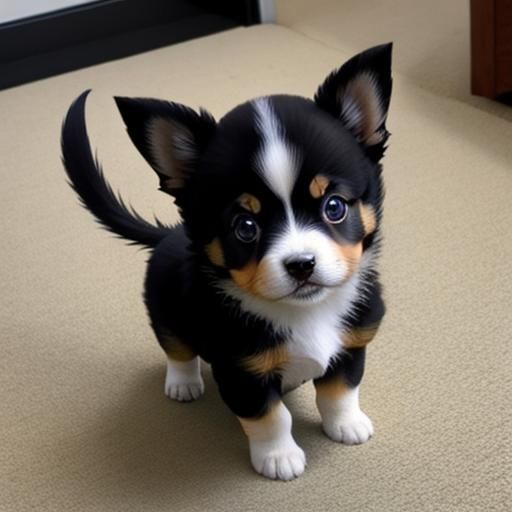 Cute Anime Puppy Illustration