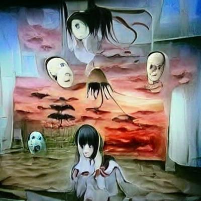 Surreal Horror Anime Dreamscape