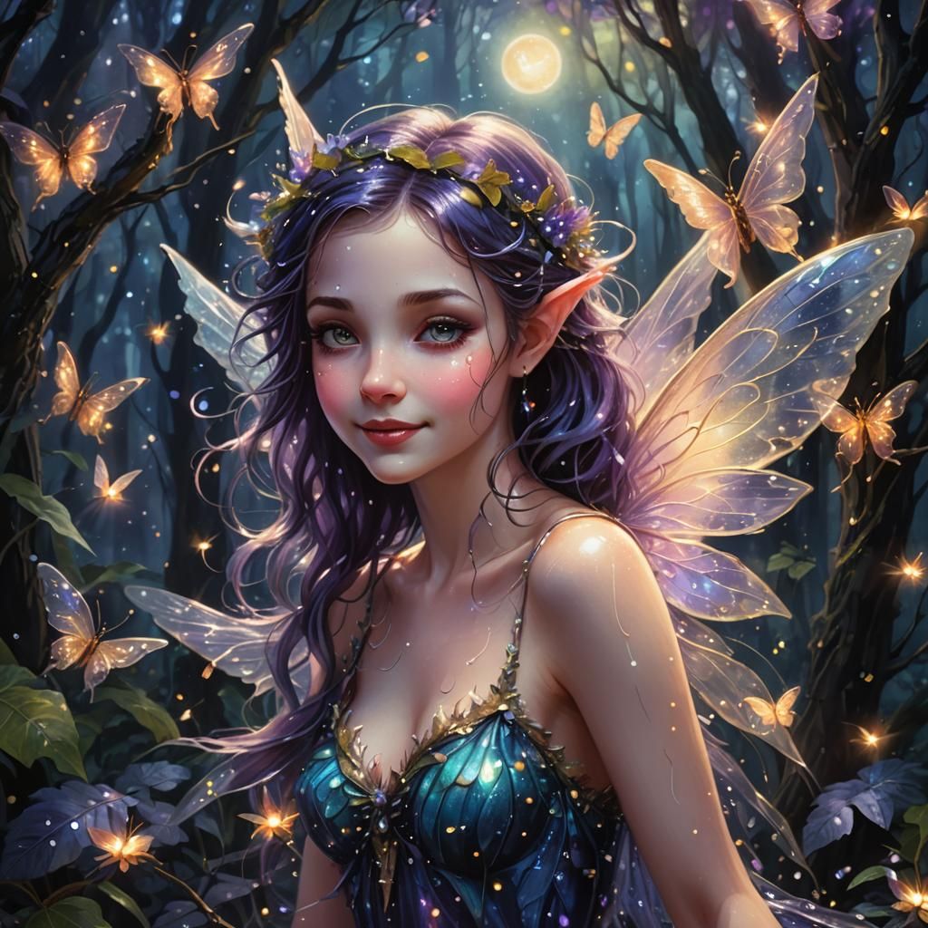 Enchanting Fairy in Mystical Forest: 2D Animation