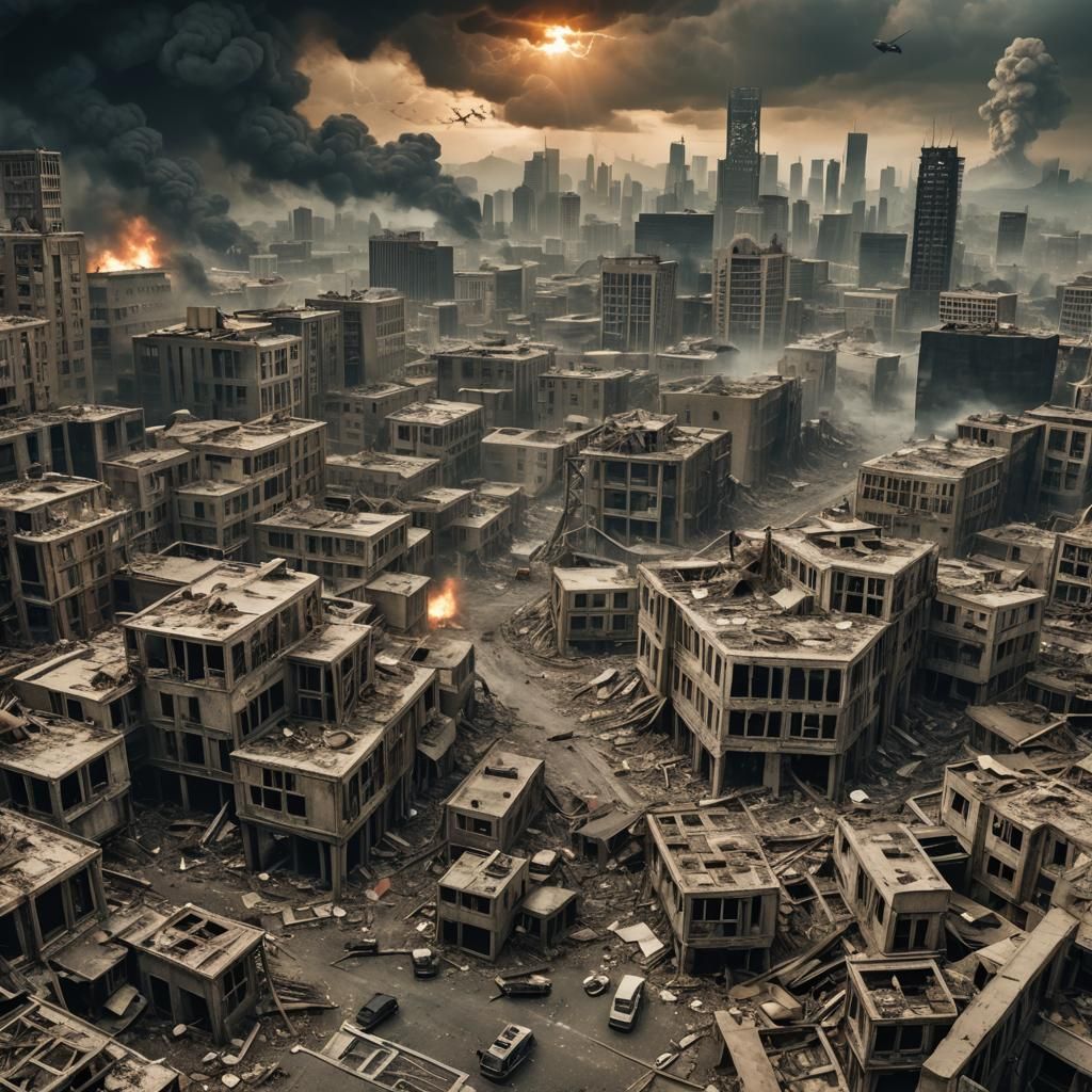 Apocalyptic Landscape Generated by AI