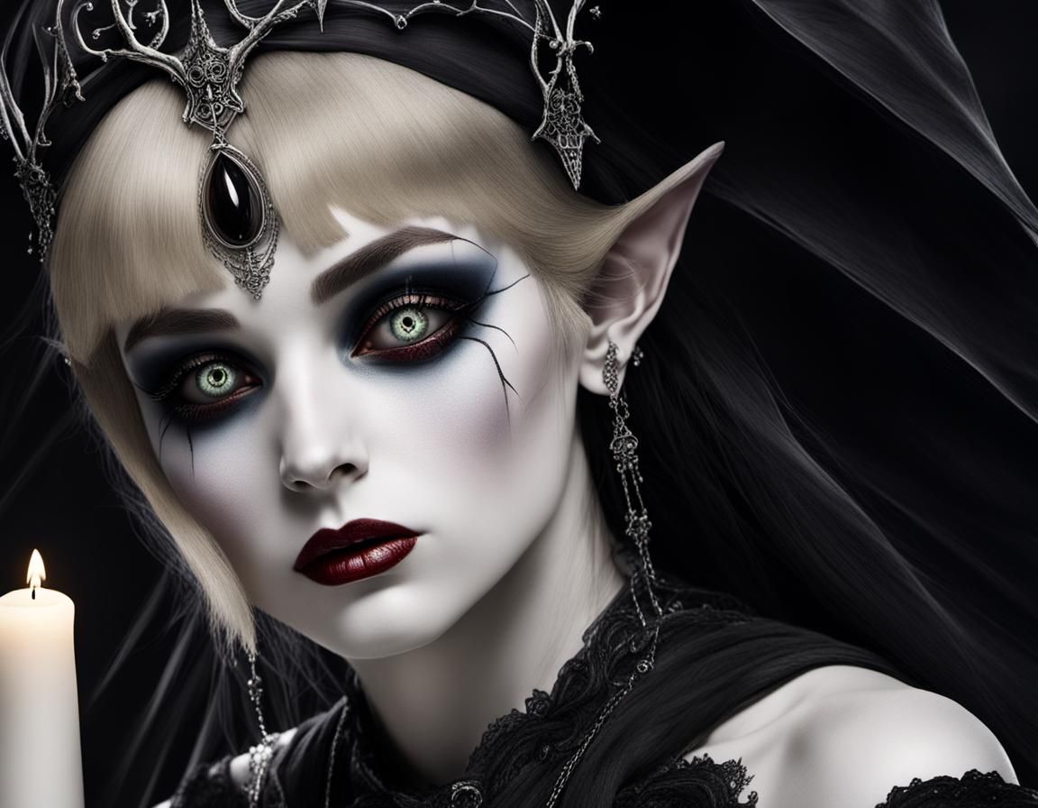 Gothic Horror: Divine Elf in Angelic Death Scene