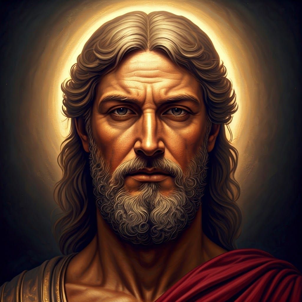 Ethereal Roman God Sol Invictus in Hyperdetailed Fantasy Lan...