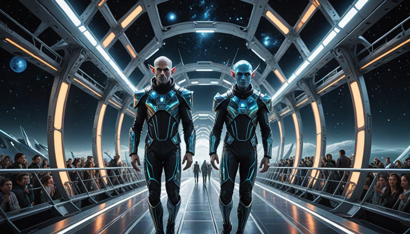 Ethereal Space Debutant Struts on Galactic Catwalk