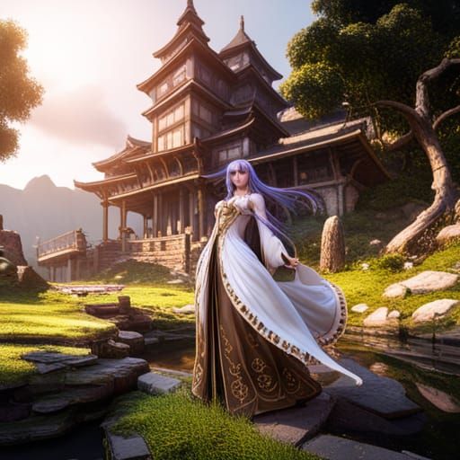 Megurine Luka: Detailed Fantasy Concept Art