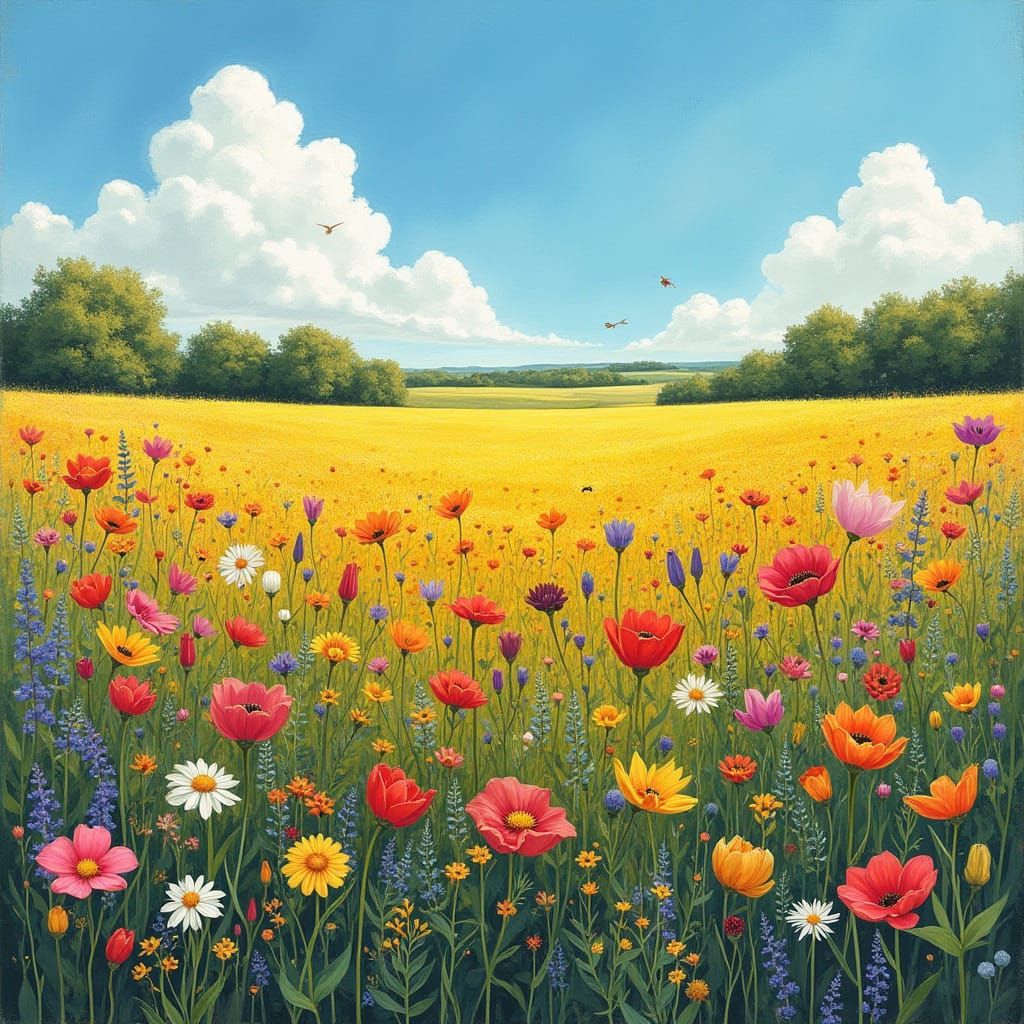 Vibrant Danish Countryside Blooms with Bee-Friendly Flowers ...